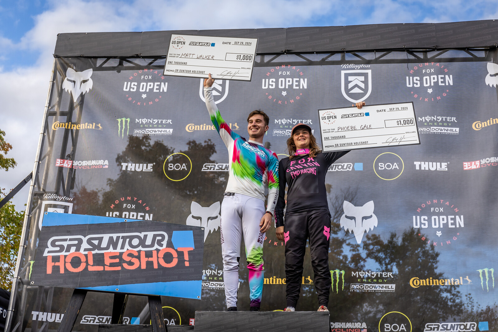 SR Suntour Holeshot winners%2C Matthew Walker and Phoebe Gale